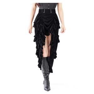 7274 Steampunk Mullet Skirt Costume, Black Renaissance Medieval Pirate High